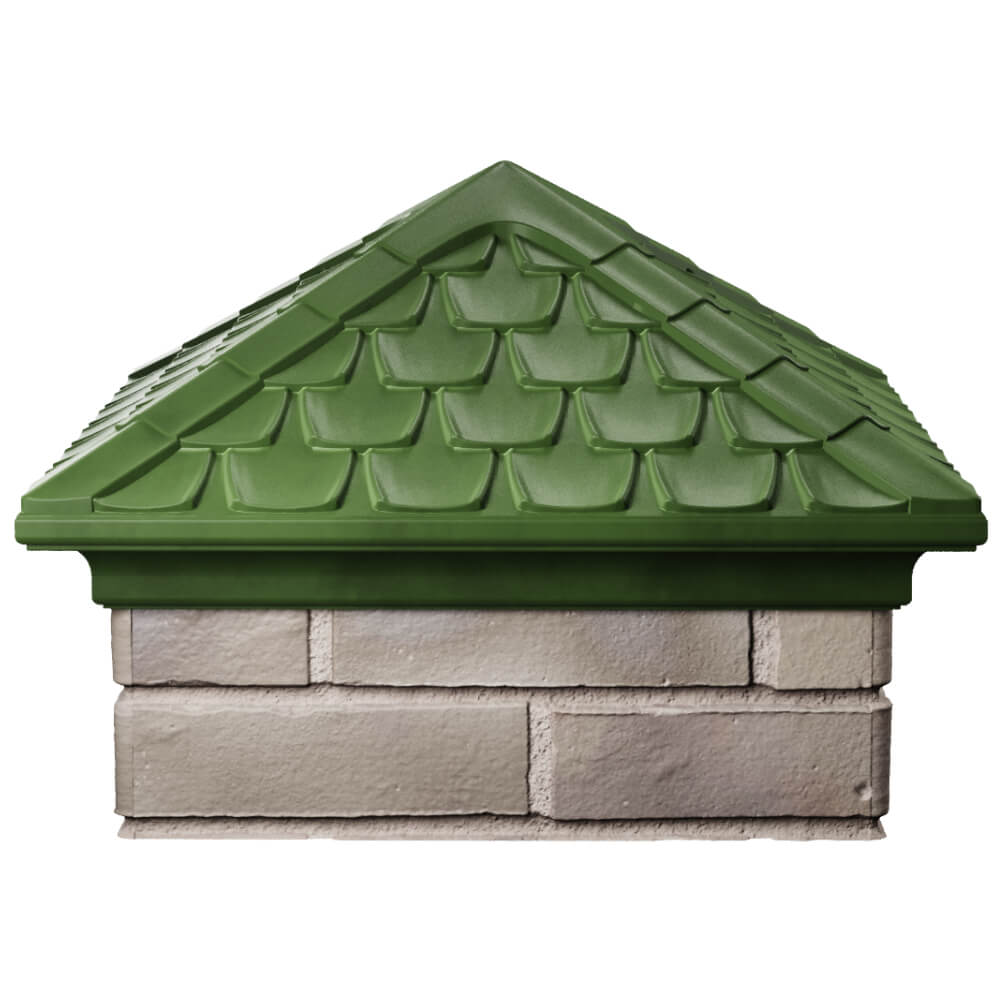 Колпак Zking Эльбрус Зеленый на столб 1.5х1.5 кирпича (385х385мм) Красноярск фото
