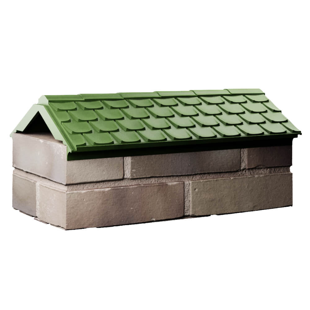 Парапет Zking Эльбрус Зеленый с посадкой на 1 кирпич (255мм) Красноярск фото