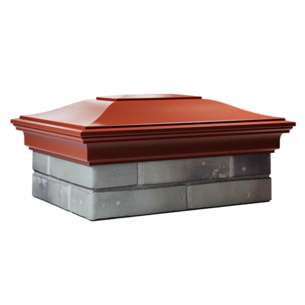 Колпак Zking Монблан Красный на столб 2х1.5 кирпича (515х385мм) в Красноярске фото