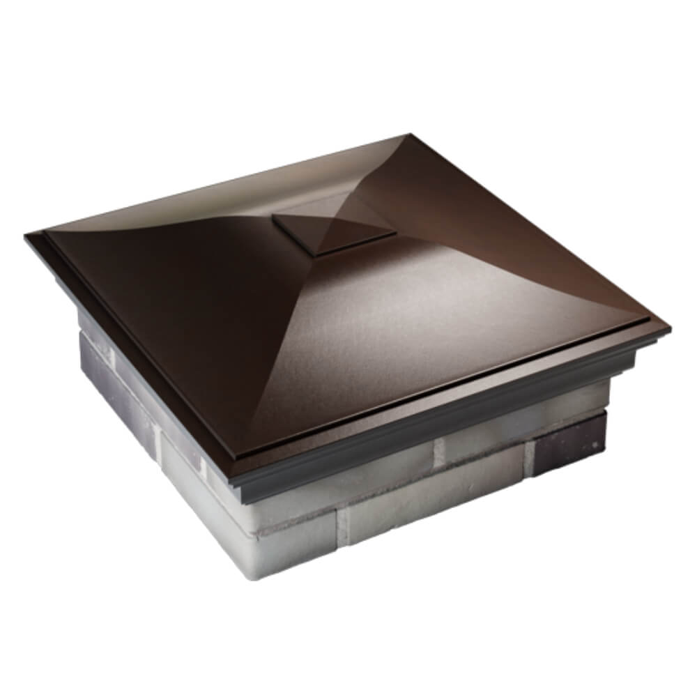 Колпак Zking Монблан Коричневый на столб 2х2 кирпича (515х515мм) Красноярск фото