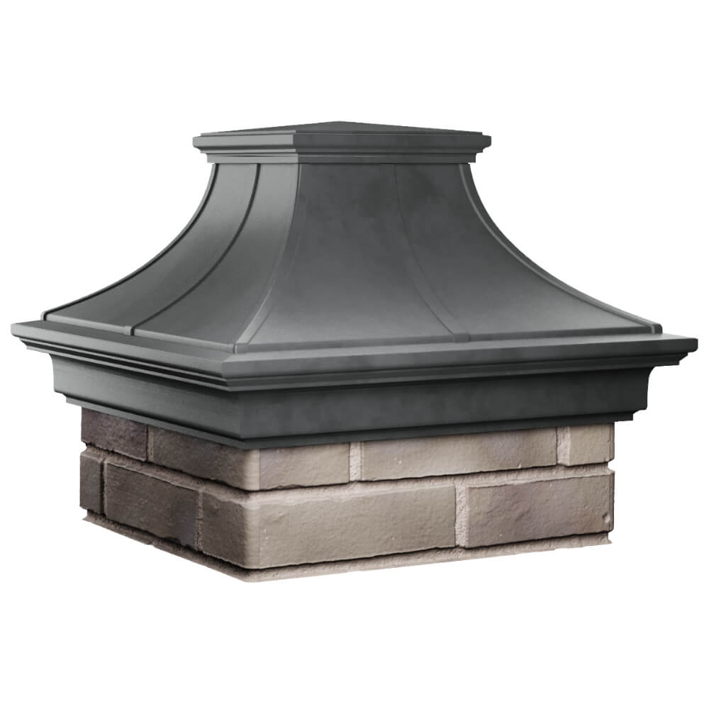 Колпак Zking Монблан Премиум Серый на столб 1.5х1.5 кирпича (385х385мм) в Красноярске фото