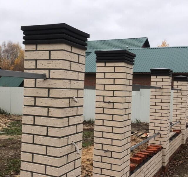 Колпак Zking Бона ХайТек Коричневый на столб 1.5х1.5 кирпича (385х385мм) в Красноярске фото