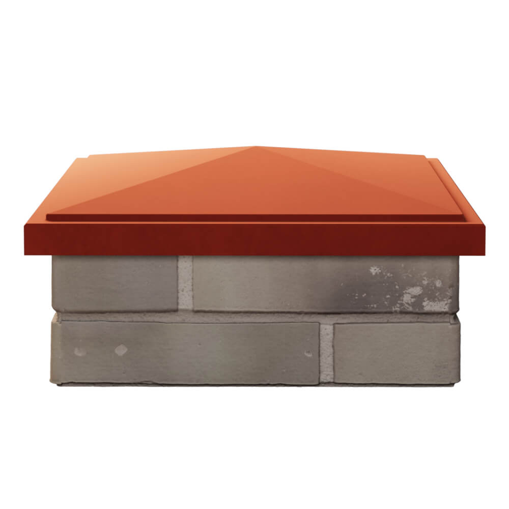 Колпак Zking БонаМоно Красный на столб 1.5х1.5 кирпича (385х385, 400х400мм) Красноярск фото