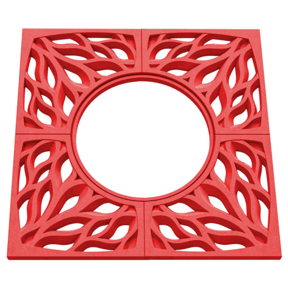 Приствольная решетка для дерева ZKING CRUST 1.2х1.2м Красная в Красноярске фото