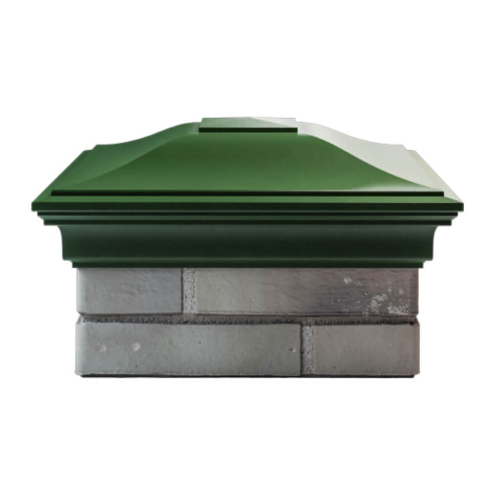 Колпак Zking Монблан Зеленый на столб 1.5х1.5 еврокирпича 0.7НФ (355х355мм) Красноярск фото