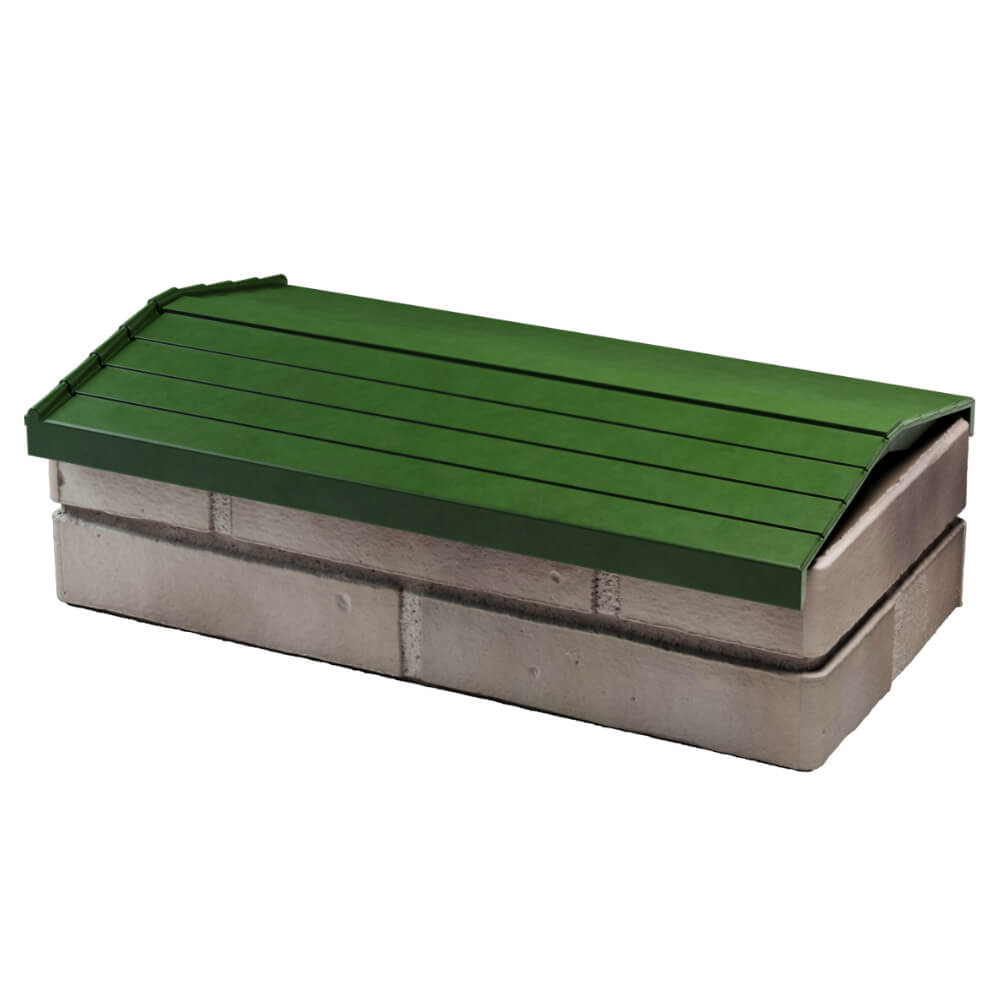 Парапет Zking Бона ХайТек Зеленый с посадкой на 1 кирпич (200/225/255мм) в Красноярске фото