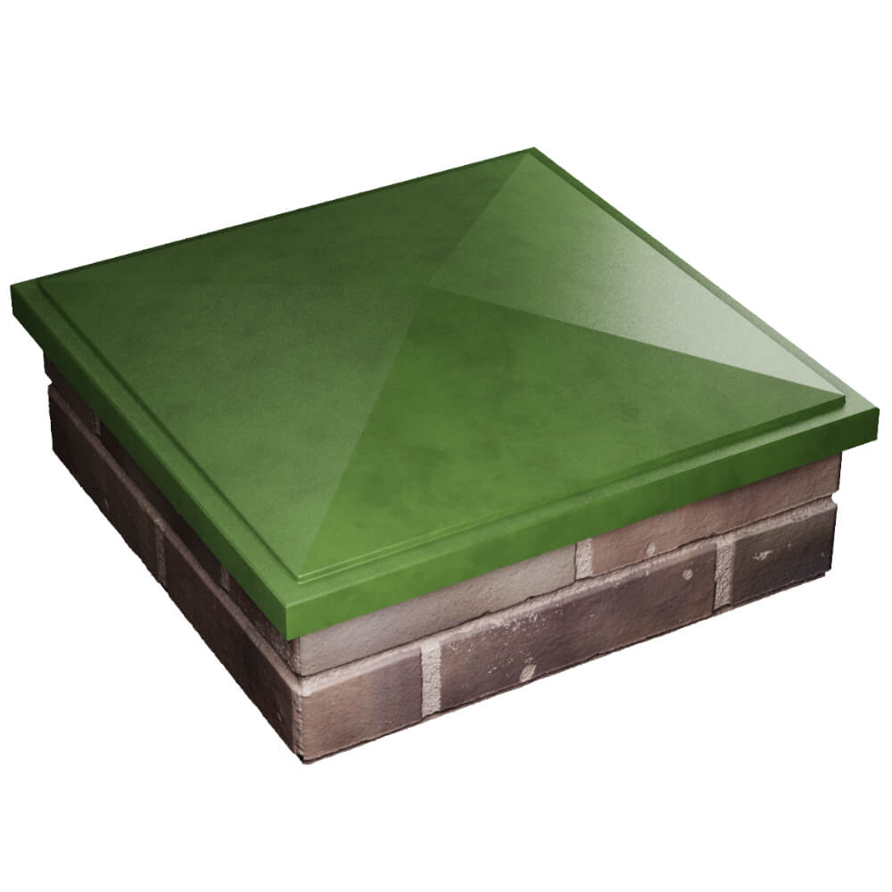 Колпак Zking БонаМоно Зеленый на столб 2х2 кирпича (515х515, 530х530мм) в Красноярске фото