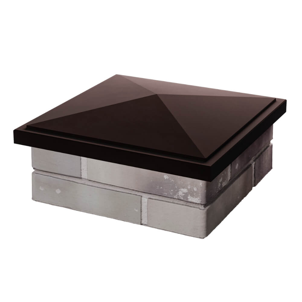 Колпак Zking БонаМоно Коричневый на столб 1.5х1.5 кирпича (385х385, 400х400мм) в Красноярске фото