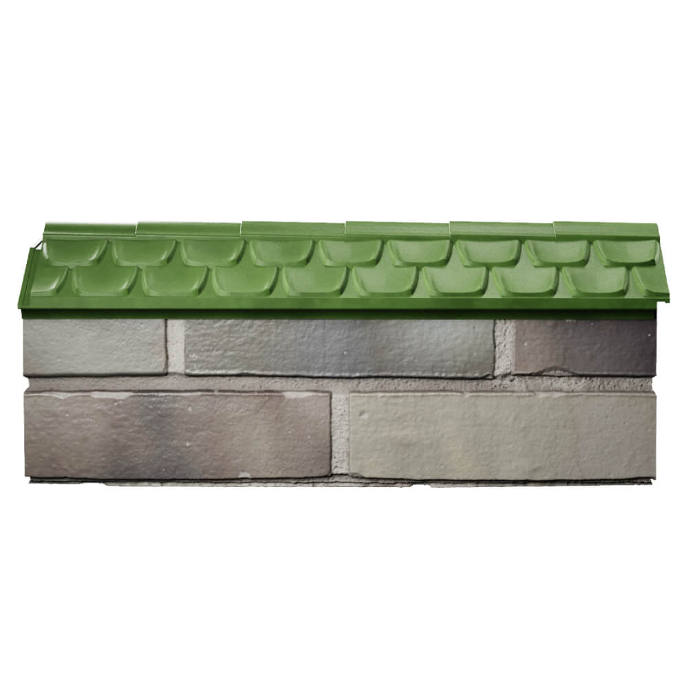 Парапет Zking Эльбрус Зеленый с посадкой на 0.5 кирпича (130мм) в Красноярске фото