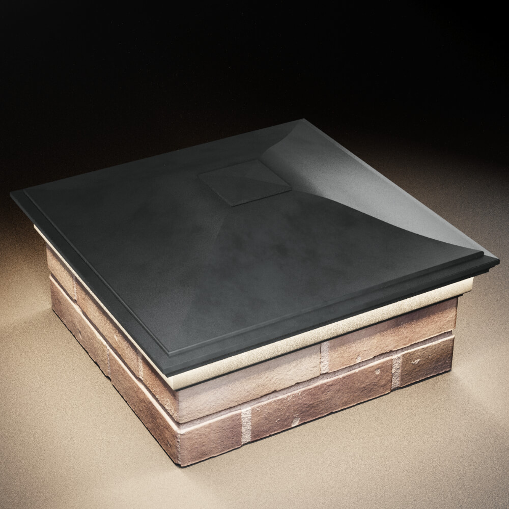 Колпак Zking Монблан Серый на столб 2х2 кирпича (515х515мм) c подсветкой в Красноярске фото