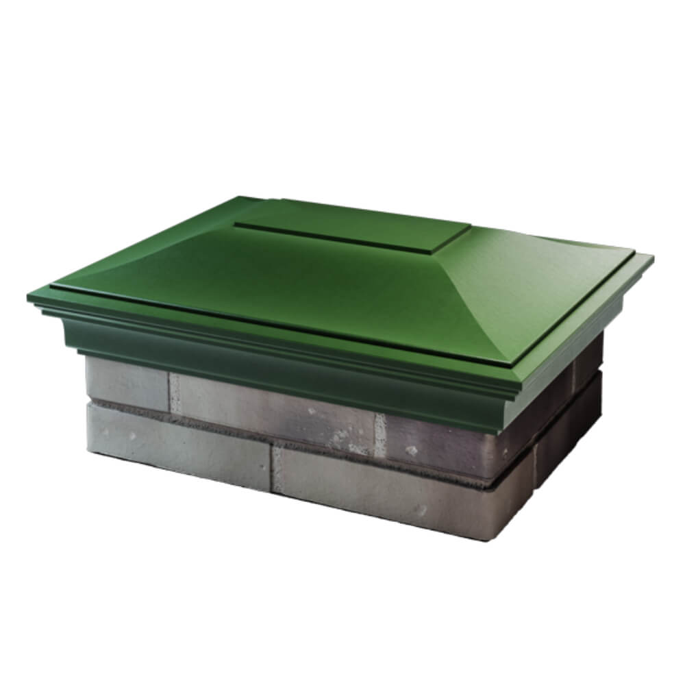 Колпак Zking Монблан Зеленый на столб 2х1.5 кирпича (515х385мм) в Красноярске фото