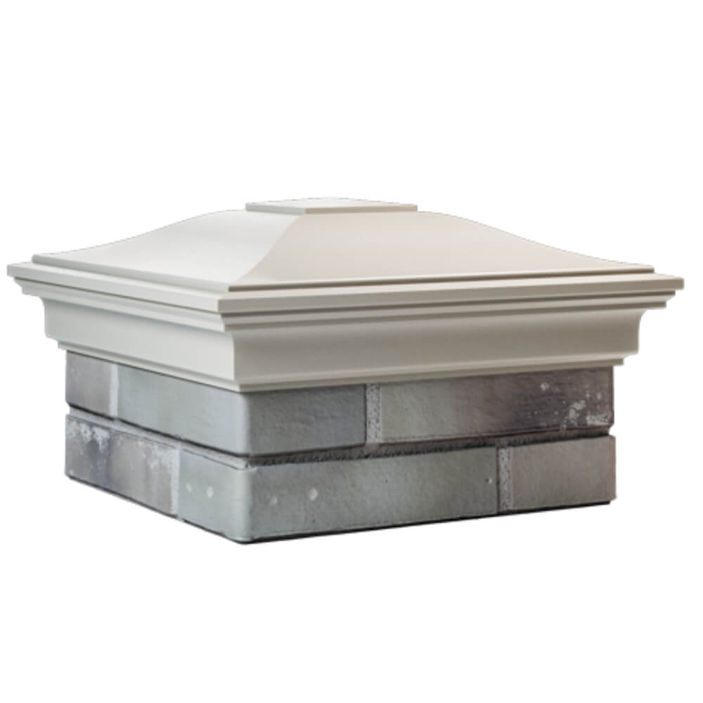 Колпак Zking Монблан Бежевый на столб 1.5х1.5 кирпича (385х385мм) в Красноярске фото