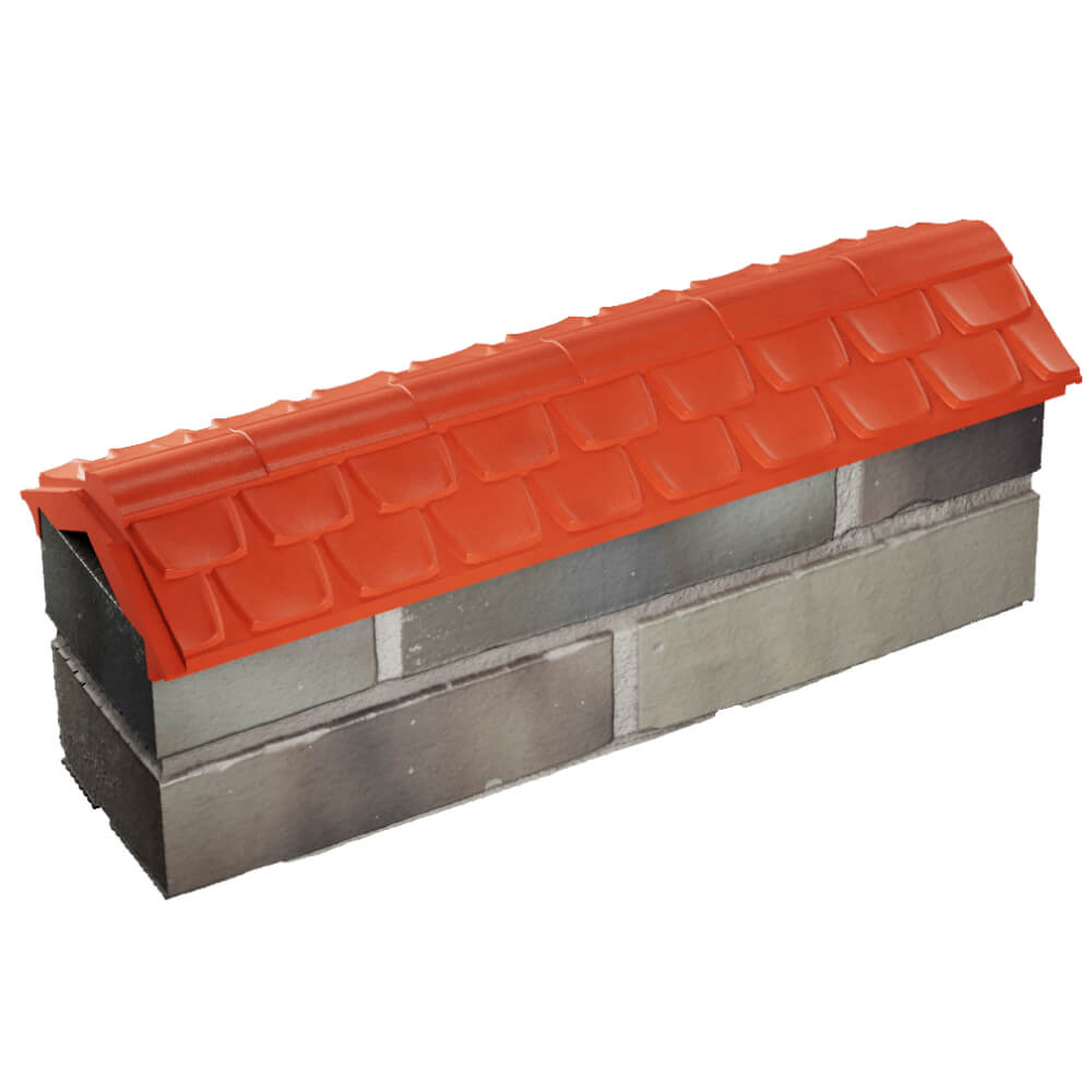 Парапет Zking Эльбрус Красный с посадкой на 0.5 кирпича (130мм) в Красноярске фото