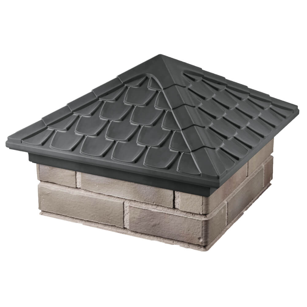 Колпак Zking Эльбрус Серый на столб 1.5х1.5 кирпича (385х385мм) в Красноярске фото