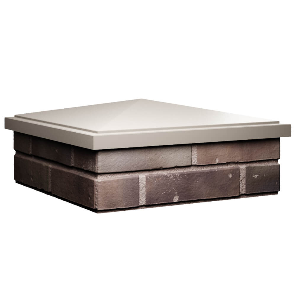 Колпак Zking БонаМоно Бежевый на столб 2х2 кирпича (515х515, 530х530мм) в Красноярске фото