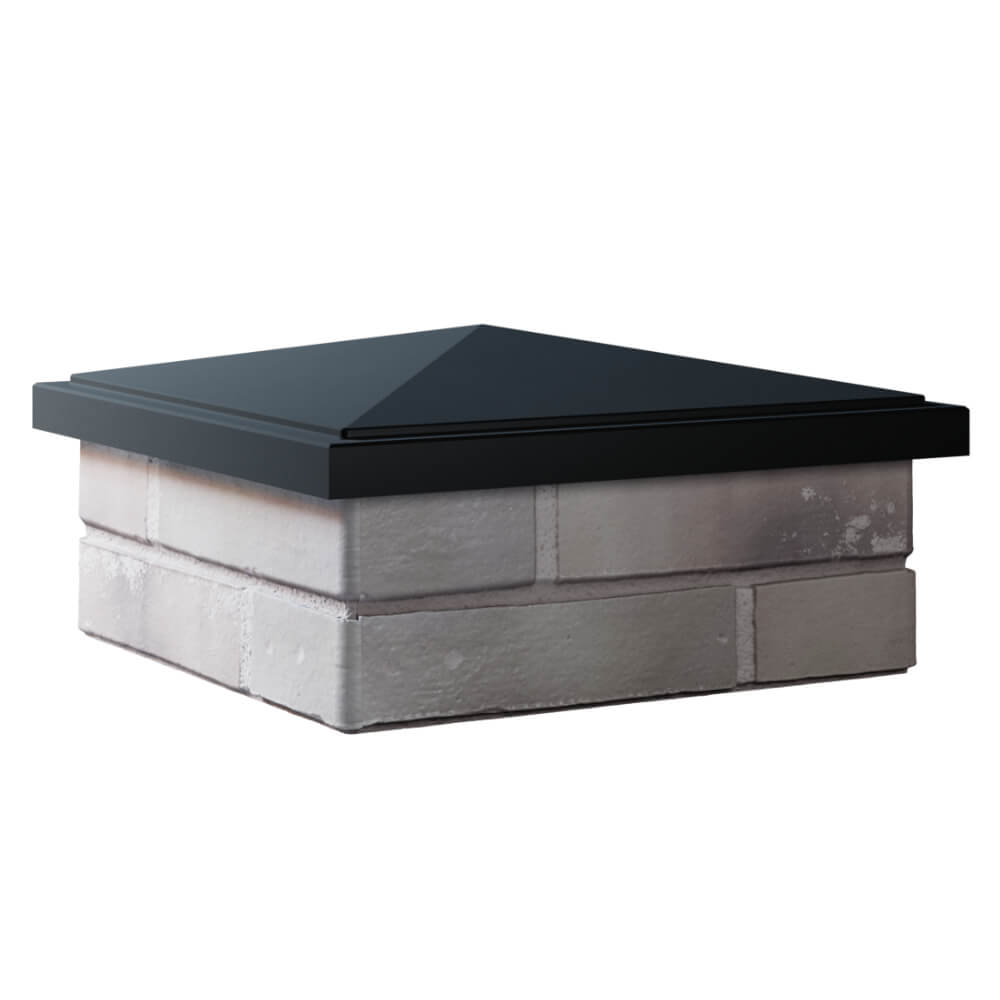 Колпак Zking БонаМоно Черный на столб 1.5х1.5 кирпича (385х385, 400х400мм) в Красноярске фото