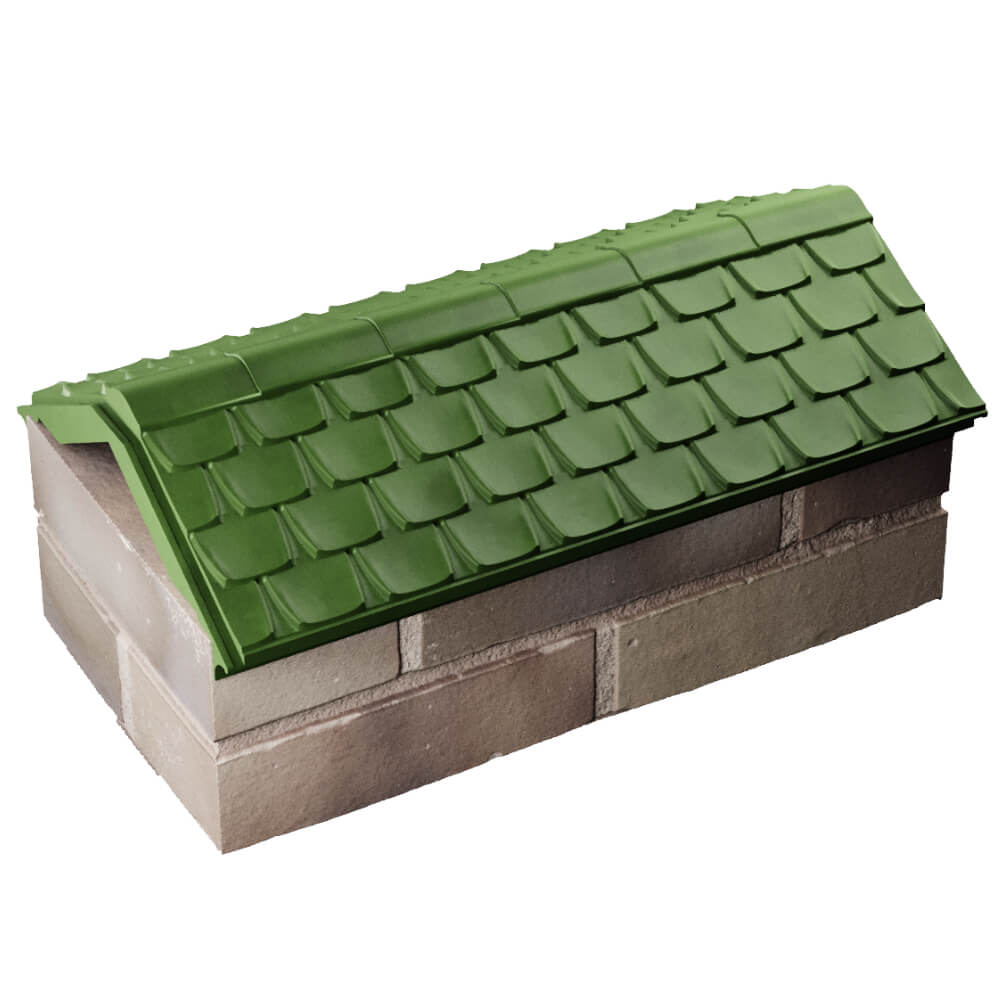 Парапет Zking Эльбрус Зеленый с посадкой на 1 кирпич (255мм) в Красноярске фото