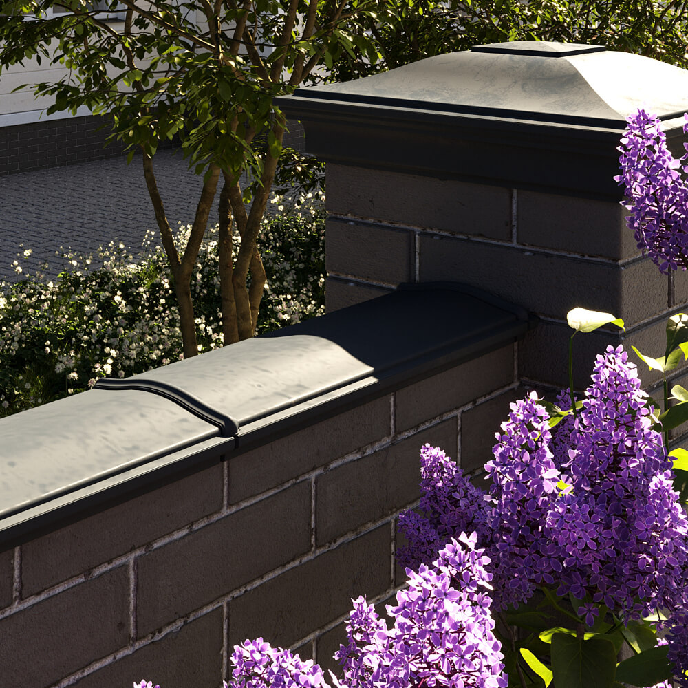 Парапет Zking Монблан Черный посадка на 0.5 кирпича (130мм) в Красноярске фото