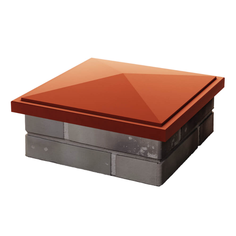 Колпак Zking БонаМоно Красный на столб 1.5х1.5 кирпича (385х385, 400х400мм) в Красноярске фото