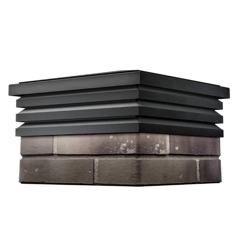 Колпак Zking Бона ХайТек Черный на столб 1.5х1.5 кирпича (385х385мм) в Красноярске фото