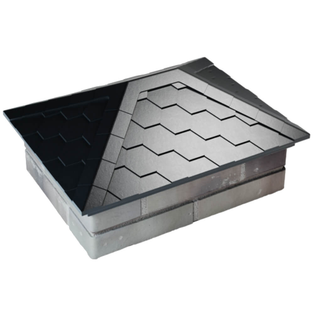 Колпак Zking Эверест Черный на столб 2х1.5 кирпича (520х390мм) Красноярск фото