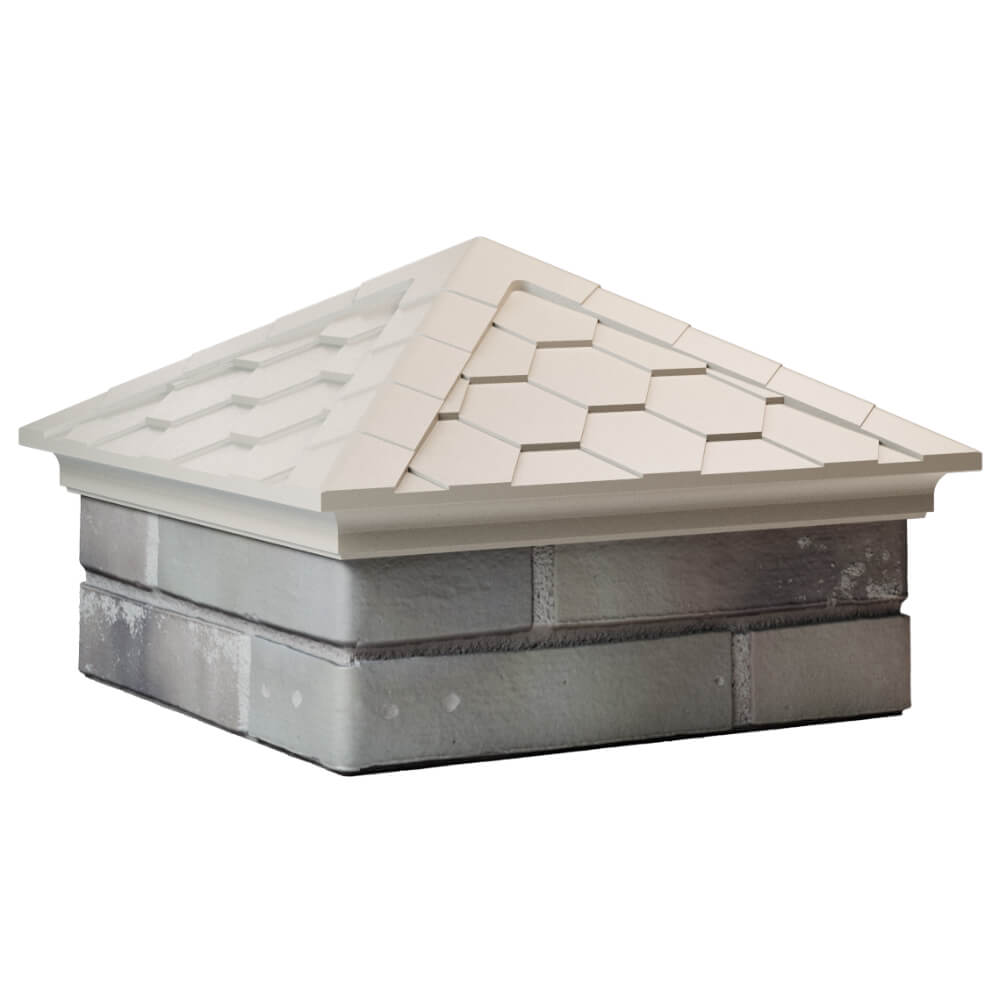 Колпак Zking Эверест Бежевый на столб 1.5х1.5 кирпича (390х390мм) в Красноярске фото