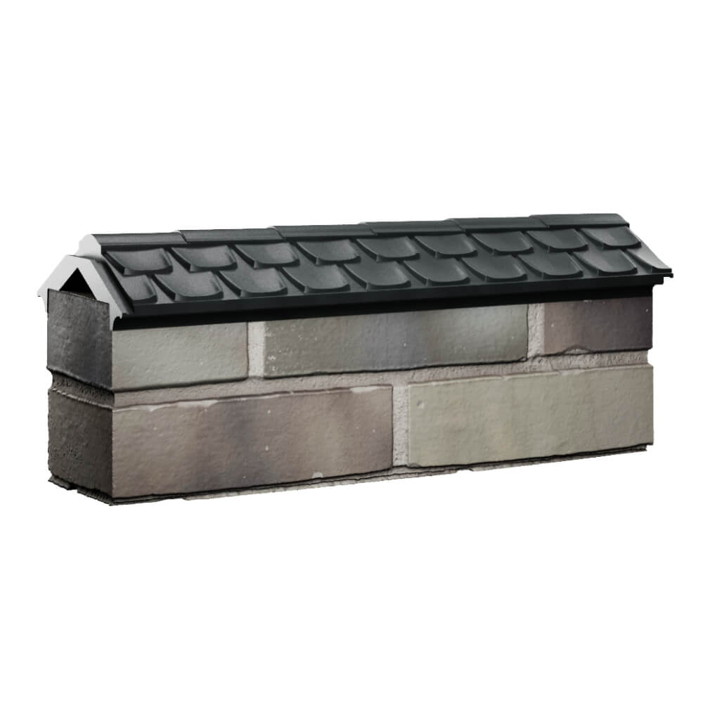 Парапет Zking Эльбрус Черный с посадкой на 0.5 кирпича (130мм) Красноярск фото