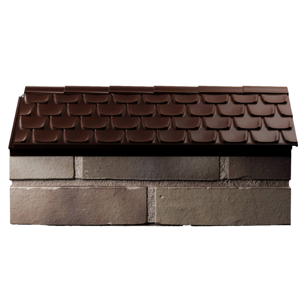 Парапет Zking Эльбрус Коричневый с посадкой на 1 кирпич (255мм) в Красноярске фото