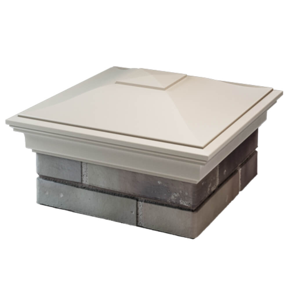 Колпак Zking Монблан Бежевый на столб 1.5х1.5 кирпича (385х385мм) в Красноярске фото