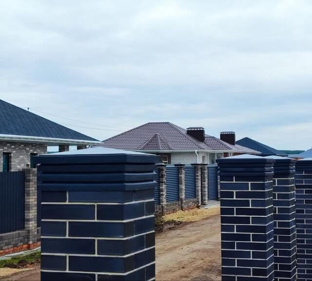 Колпак Zking Бона ХайТек Серый на столб 1.5х1.5 кирпича (385х385мм) в Красноярске фото