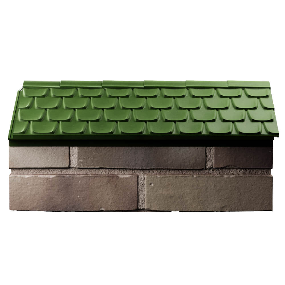Парапет Zking Эльбрус Зеленый с посадкой на 1 кирпич (255мм) в Красноярске фото