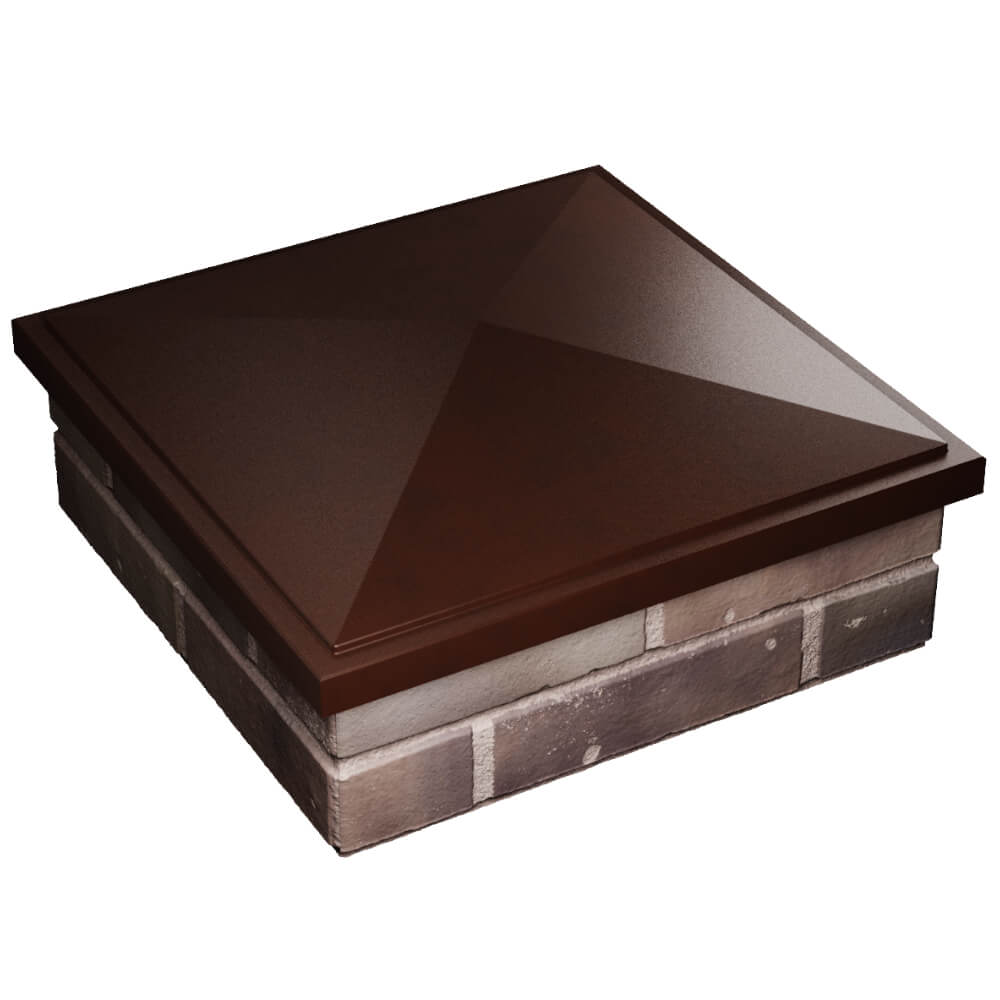 Колпак Zking БонаМоно Коричневый на столб 2х2 кирпича (515х515, 530х530мм) в Красноярске фото