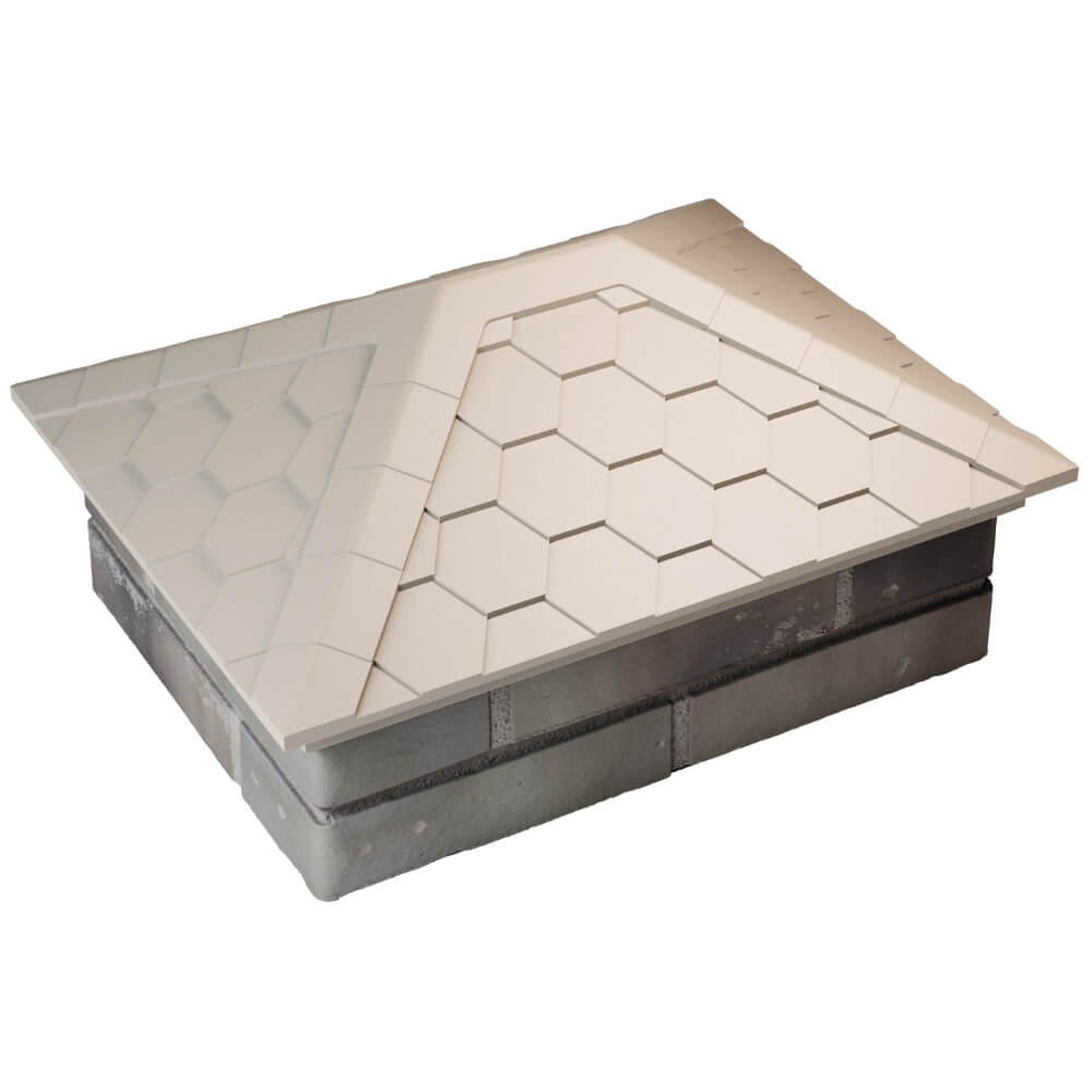 Колпак Zking Эверест Бежевый на столб 2х1.5 кирпича (520х390мм) Красноярск фото