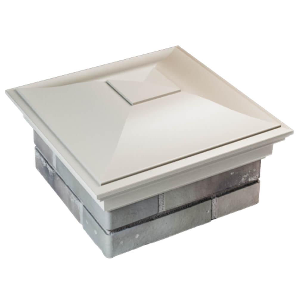 Колпак Zking Монблан Бежевый на столб 1.5х1.5 кирпича (385х385мм) в Красноярске фото