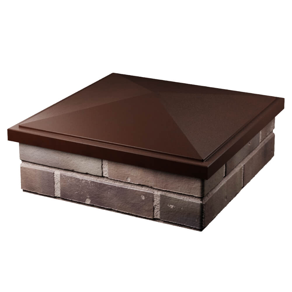 Колпак Zking БонаМоно Коричневый на столб 2х2 кирпича (515х515, 530х530мм) в Красноярске фото