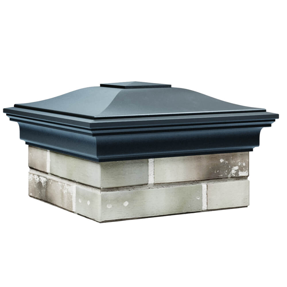 Колпак Zking Монблан Серый на столб 1.5х1.5 кирпича (385х385мм) в Красноярске фото