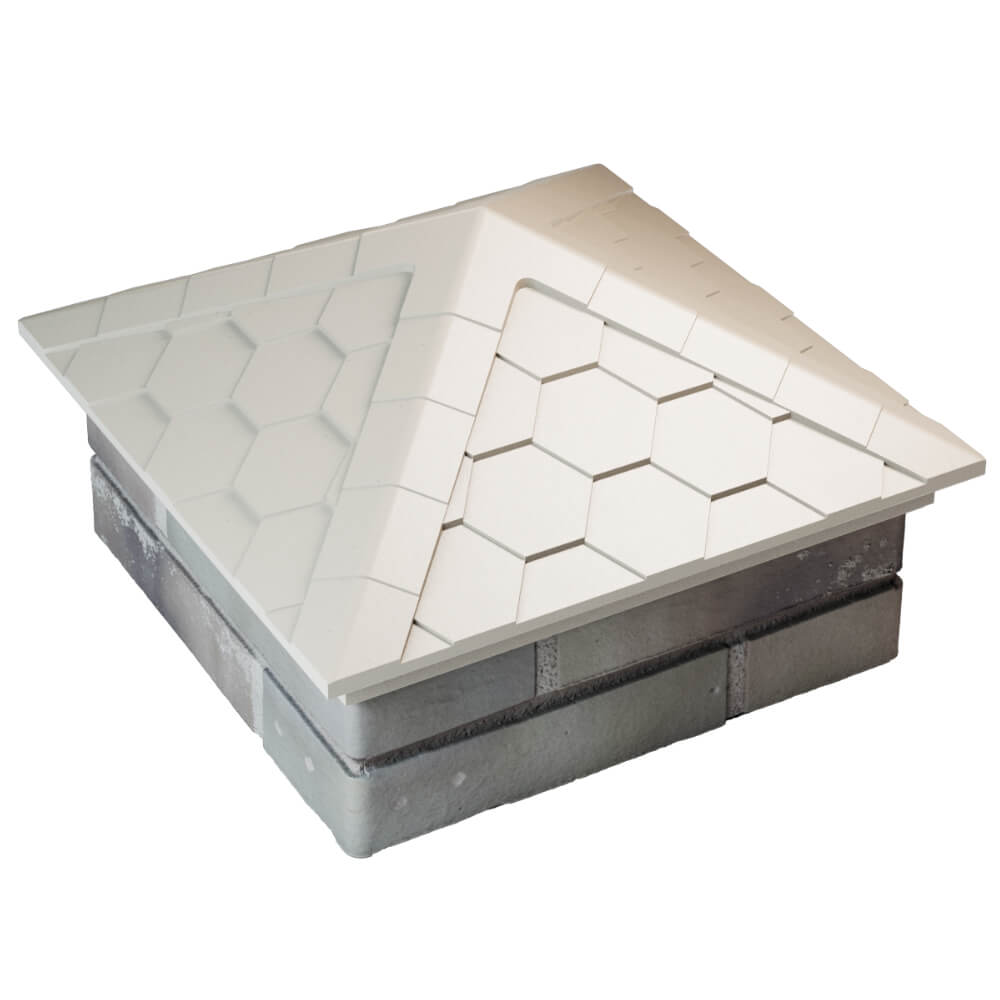 Колпак Zking Эверест Бежевый на столб 1.5х1.5 кирпича (390х390мм) в Красноярске фото