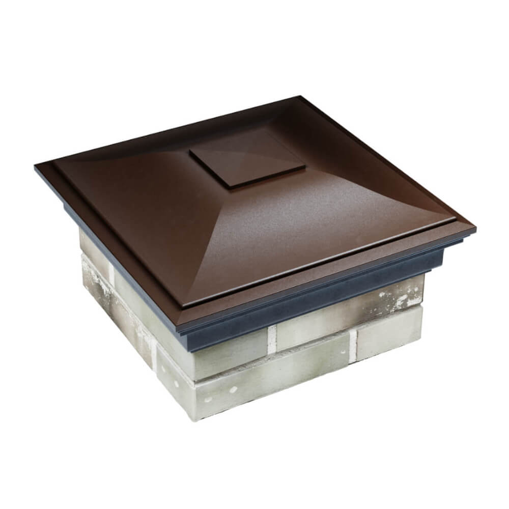 Колпак Zking Монблан Коричневый на столб 1.5х1.5 еврокирпича 0.7НФ (355х355мм) в Красноярске фото