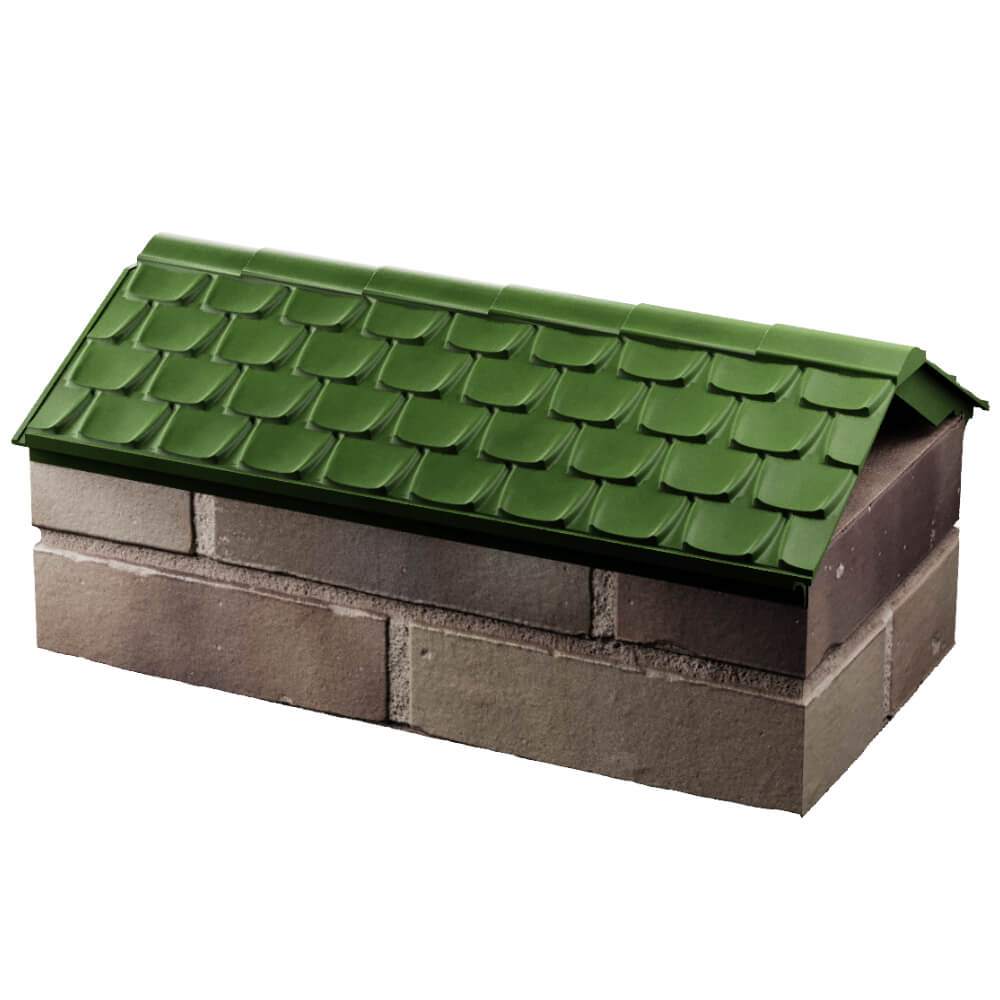 Парапет Zking Эльбрус Зеленый с посадкой на 1 кирпич (255мм) в Красноярске фото