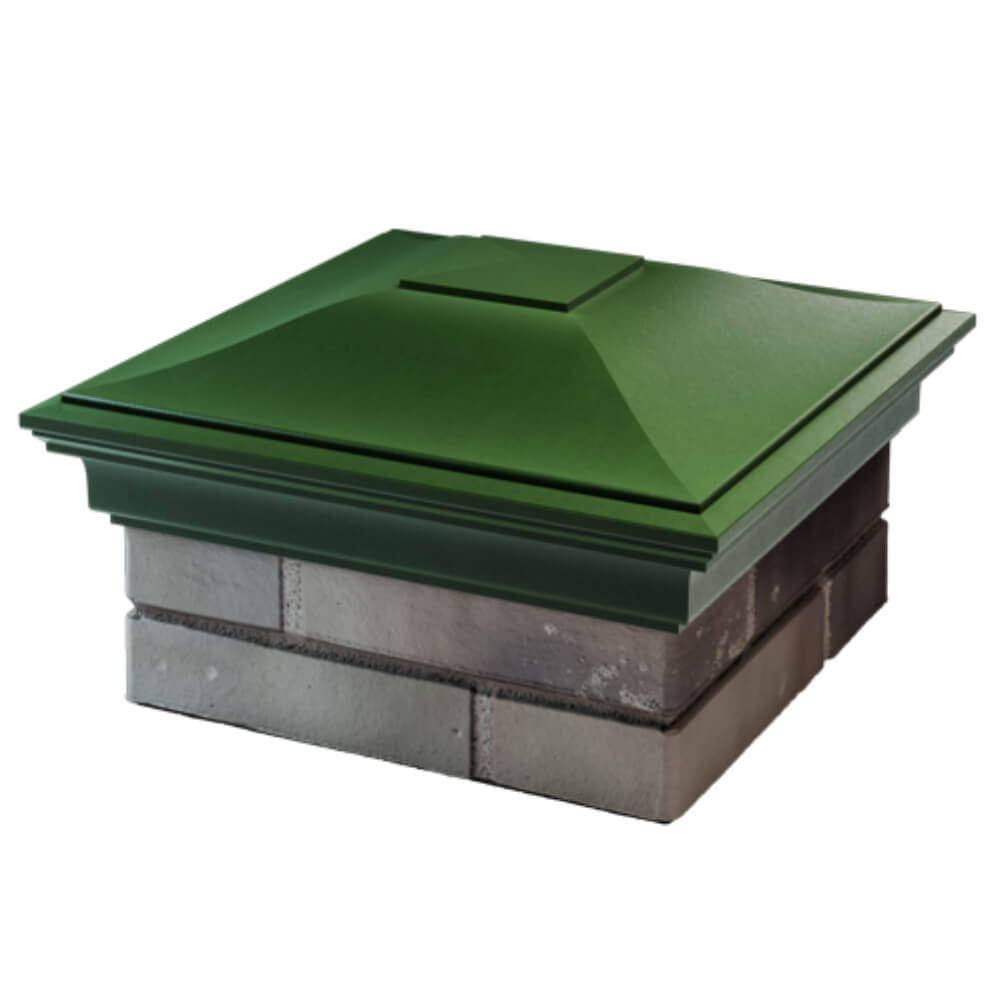 Колпак Zking Монблан Зеленый на столб 1.5х1.5 кирпича (385х385мм) в Красноярске фото