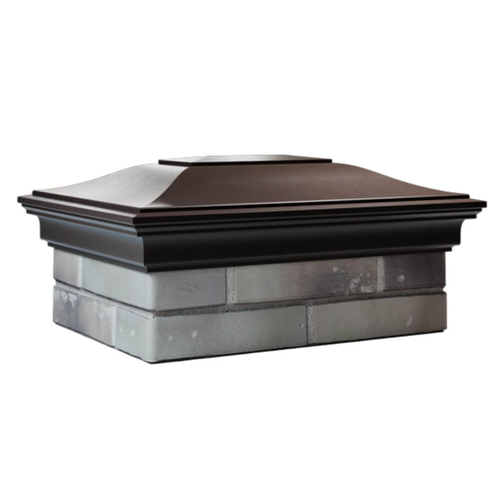 Колпак Zking Монблан Коричневый на столб 2х1.5 кирпича (515х385мм) в Красноярске фото