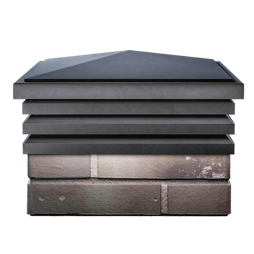 Колпак Zking Бона ХайТек Серый на столб 1.5х1.5 кирпича (385х385мм) Красноярск фото