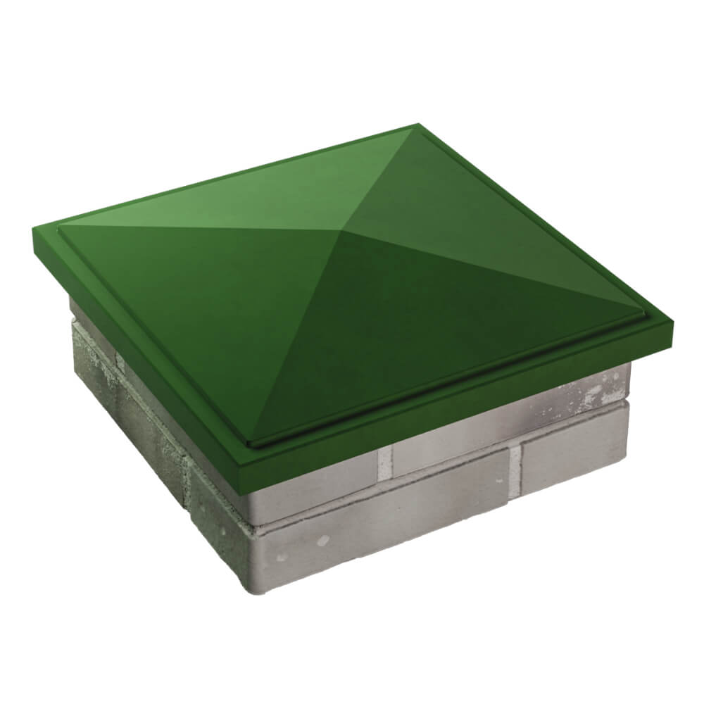 Колпак Zking БонаМоно Зеленый на столб 1.5х1.5 кирпича (385х385, 400х400мм) в Красноярске фото