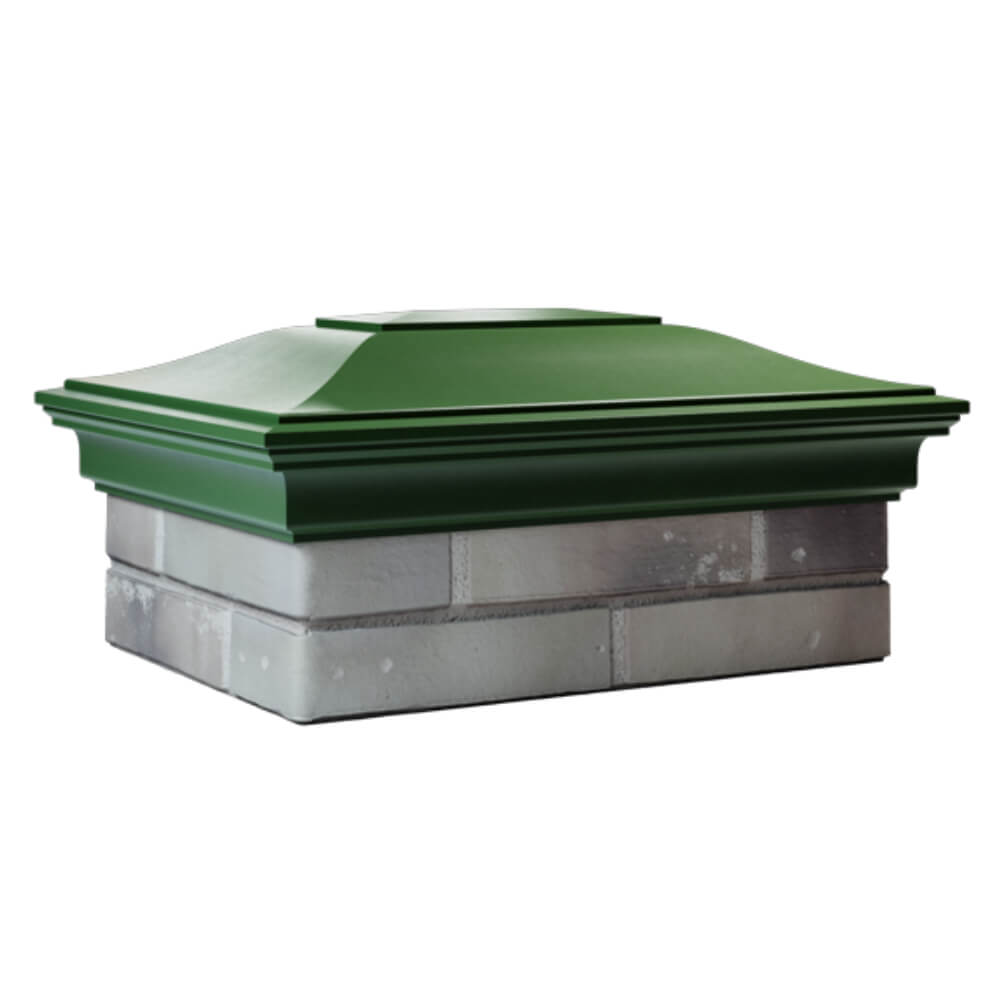 Колпак Zking Монблан Зеленый на столб 2х1.5 кирпича (515х385мм) в Красноярске фото