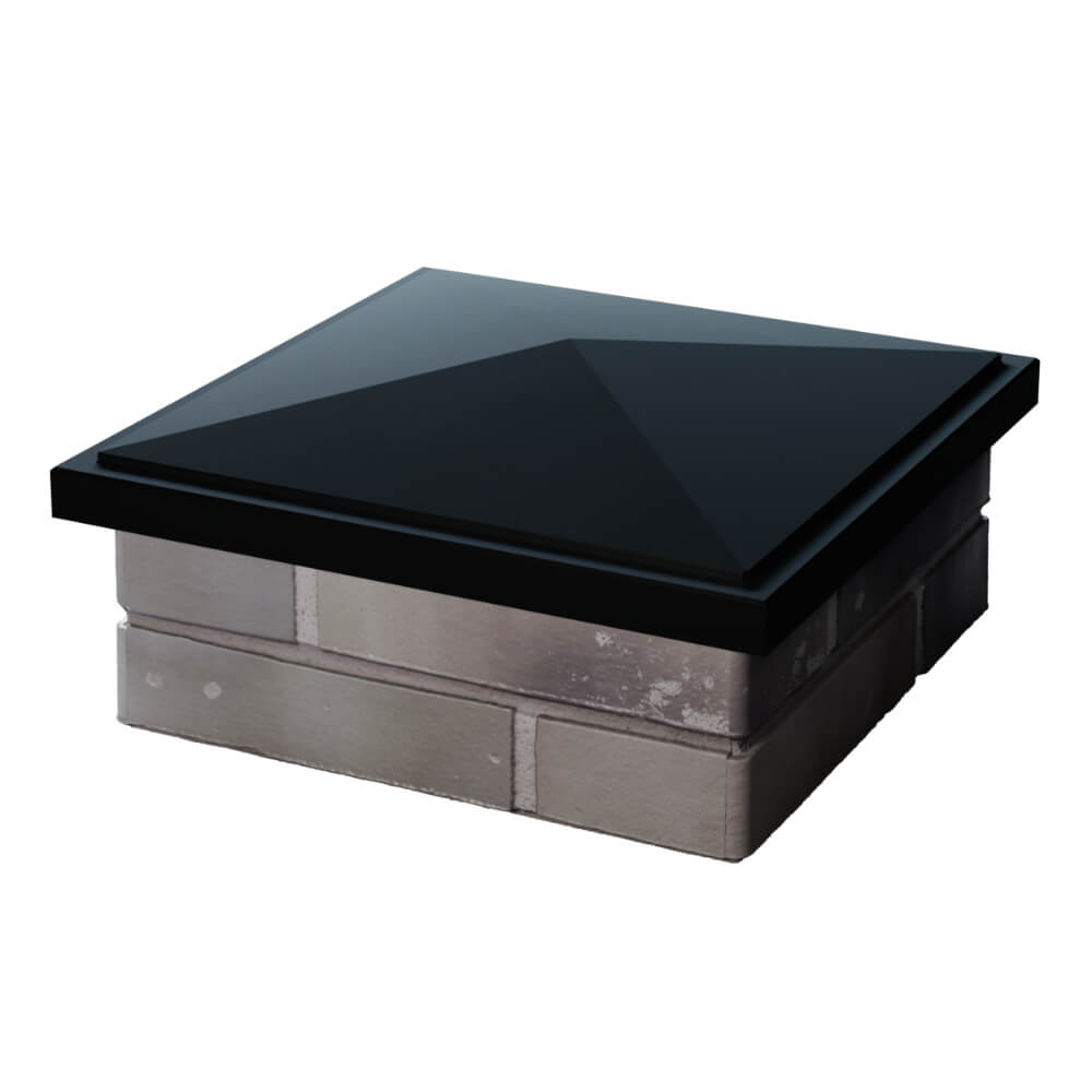 Колпак Zking БонаМоно Черный на столб 1.5х1.5 кирпича (385х385, 400х400мм) в Красноярске фото