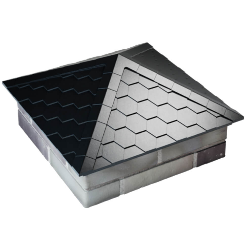 Колпак Zking Эверест Черный на столб 2х2 кирпича (535х535мм) Красноярск фото