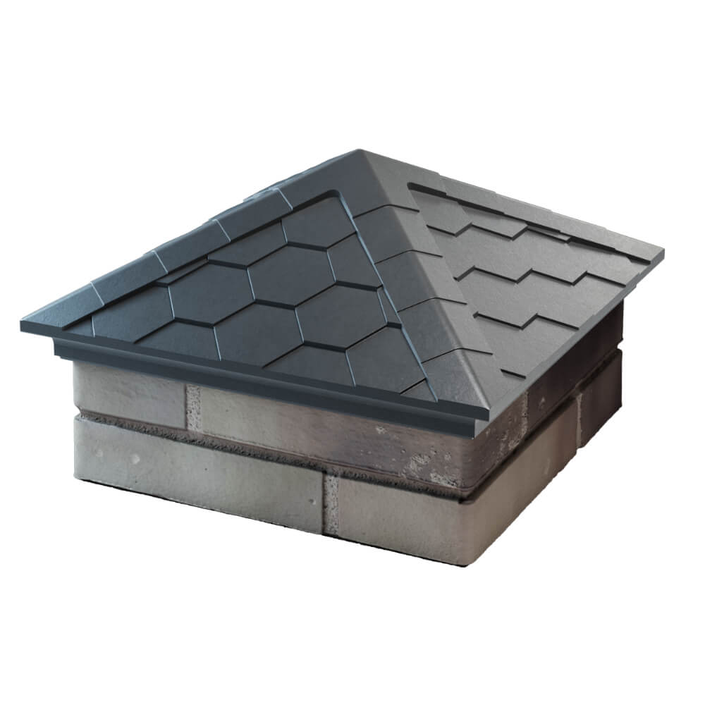 Колпак Zking Эверест Серый на столб 1.5х1.5 кирпича (390х390мм) в Красноярске фото