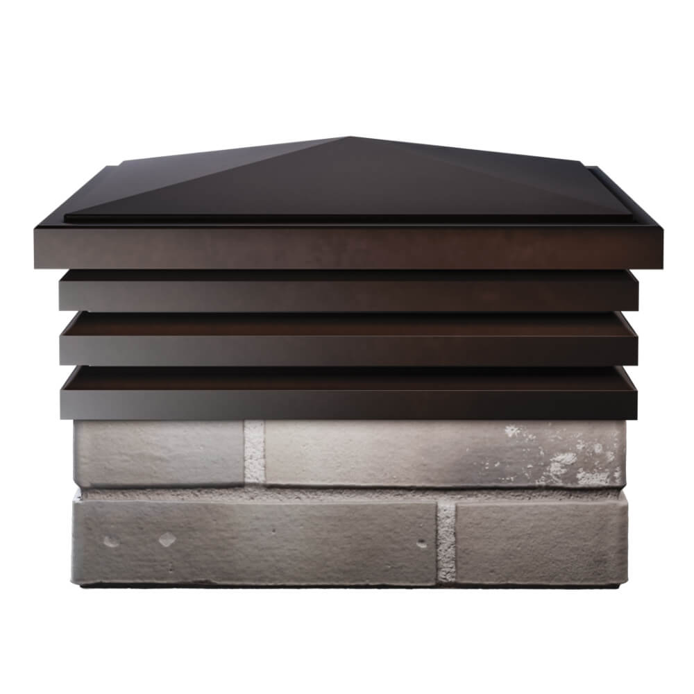 Колпак Zking Бона ХайТек Коричневый на столб 1.5х1.5 кирпича (385х385мм) Красноярск фото