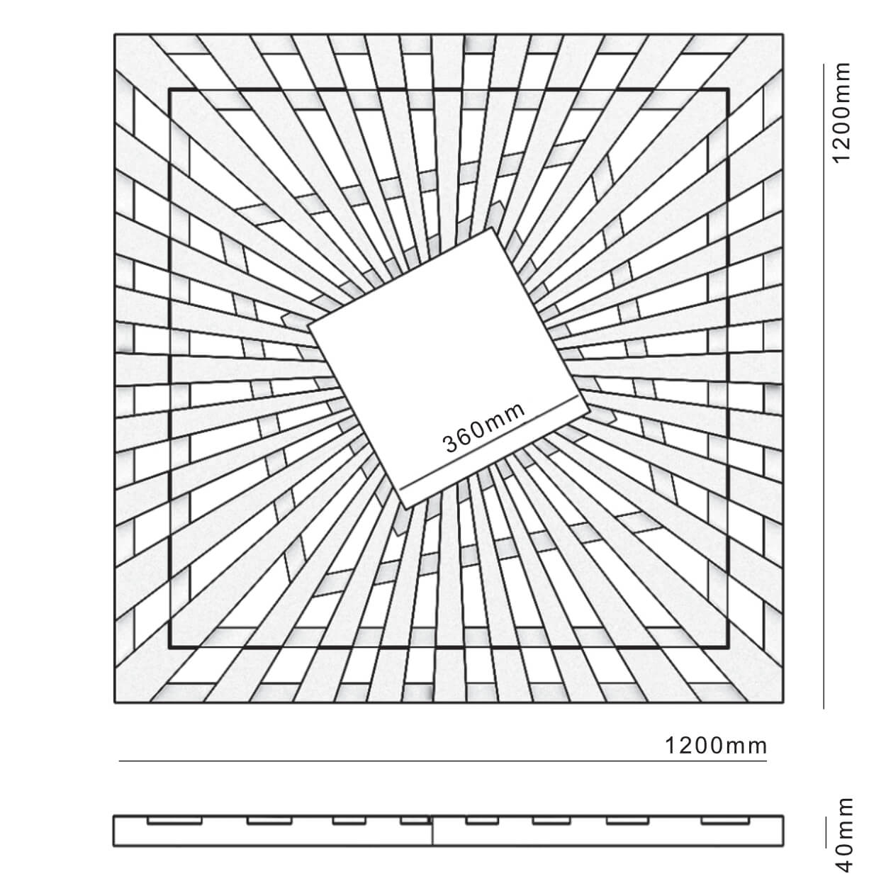 Приствольная решетка для дерева ZKING ATMOSPHERE 1.2х1.2м Черная в Красноярске фото