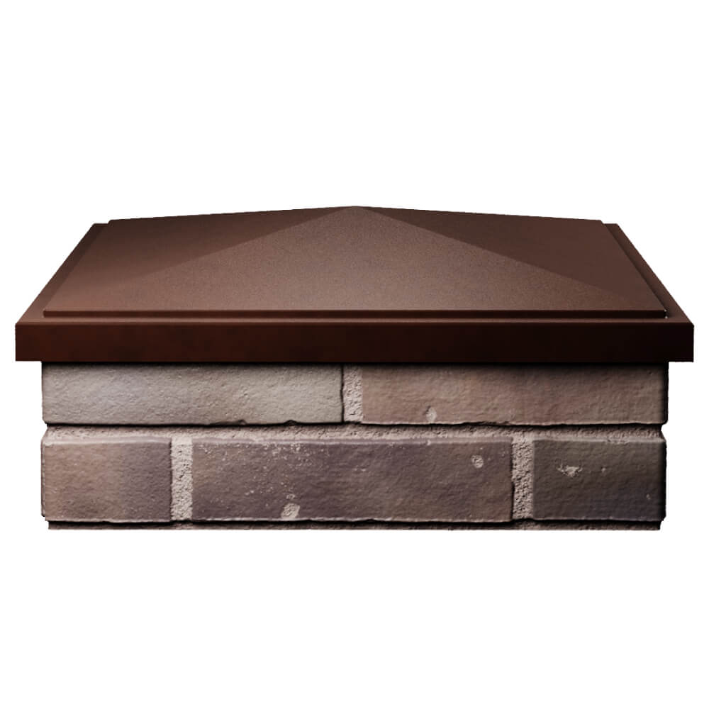 Колпак Zking БонаМоно Коричневый на столб 2х2 кирпича (515х515, 530х530мм) Красноярск фото